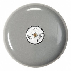 Edwards Signaling Fire Bell,Gray,8 In.,20 to 24V 439D-8AW