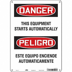 Condor Safety Sign,14 inx10 in,Polyethylene  478T72