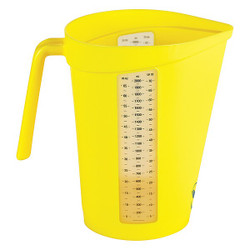 Vikan Measuring Cup,2 qt.,Polypropylene,Yellow 60006