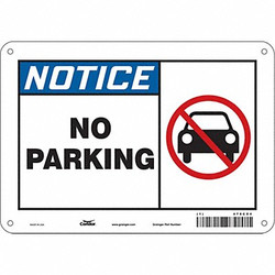 Condor No Parking Sign,7" x 10"  478C84