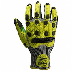 Mechanics Gloves,Full Finger,ANSI,3XL,PR