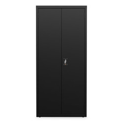 OIF Economy Assembled Storage Cabinets, 3 Shelves, 30" x 15" x 66", Black 25329