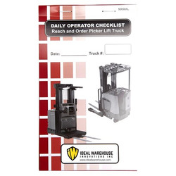 Ideal Warehouse Innovations Replacement Checklist Book,1 3/8" W,PK5 70-1077-CP