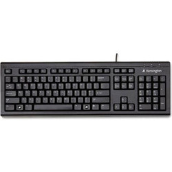 Kensington 64370 Spill-Proof 104-Key Wired Keyboard, Black