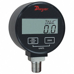 Dwyer Instruments Digital Pressure Gauge,3" Dial Size,Blk DPGW-06