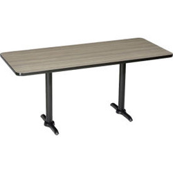Interion Counter Height Restaurant Table 60""L x 30""W Charcoal
