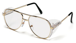 Pyramex SG310A Pathfinder Safety Eyewear Clear Lens With Gold Frame Pack of 12