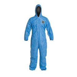 Dupont Hooded Coveralls,4XL,Blue,SMS,PK25  PB127SBU4X002500