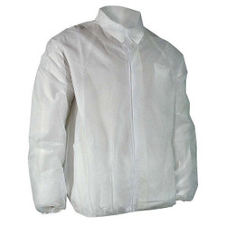 Cellucap Lab Coat,White,Hook-and-Loop,XL,PK50 6512EWHLX