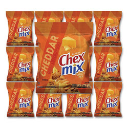 Chex Mix® Snacks, Cheddar, 3.75 oz Bag, 8/Carton OFXSN14839