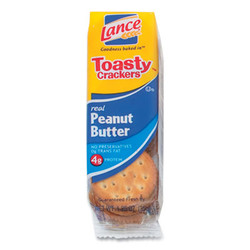 Lance® Toasty Crackers, Peanut Butter, 1.25 oz Packet, 24/Box OFXSN40654