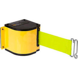 Lavi Industries Warehouse Retractable Belt Barrier Adj. Mount Yellow Case W/18'