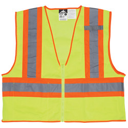 MCR Safety® Luminator™ Class 2 Two-Tone FR Mesh Vest, 2X-Large, Lime, 1/Each