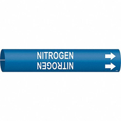 Brady Pipe Marker,Nitrogen,2 in H,2 in W 4100-C