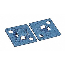 Ty-Rap Cable Tie Base,4 Way,Screw,Blue,PK100 TC5344A-PDT