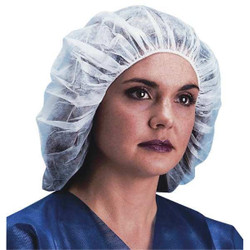 Keystone Safety Bouffant Cap,28in,White,PP,PK1000 110NWI-10-28 WHITE