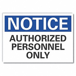 Lyle Auth Person Notice Lbl,10inx14in,Polyest LCU5-0124-ND_14X10