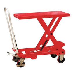 Dayton Scissor Lift Cart,1100 lb.,Steel,Fixed  33W286