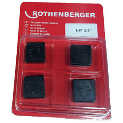 Rothenberger Pipe Threading  Dies,NPT,3/4 in 70919X