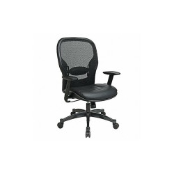 Office Star Manager Chair,Leather,Blk,18-23" Seat Ht 2400E