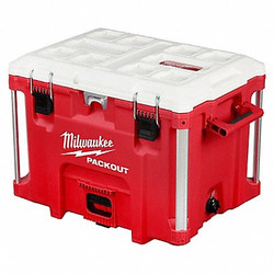 Milwaukee Tool Cooler,Red,40 qt,16-1/4" L,22" W,17" H 48-22-8462