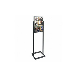 United Visual Products Sign Holder,Pedestal,14x22,Alum,Black  UVE58110-black