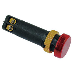 Dayton Raised Indicator Light,12mm,240V,Red 22NY96