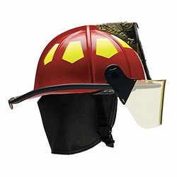 Bullard Fire Helmet,Red,Fiberglass UM6RD
