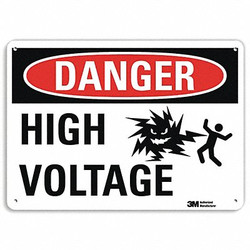 Lyle Danger Sign,10 inx14 in,Aluminum U1-1036-NA_14x10