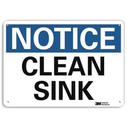 Lyle Notice Sign,7 in x 10 in,Plastic U5-1102-NP_10X7