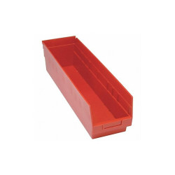 Quantum Storage Systems Shelf Bin,Red,Polypropylene,8 in QSB806RD