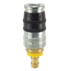 Parker Quick Connect,Socket,1/4" Body,3/8" Barb EZ-251-6PL