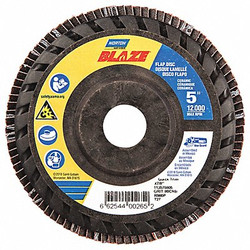 Norton Abrasives Fiber Disc,5 in Dia,7/8in Arbor,80 Grit 66254400265