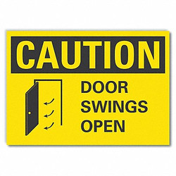 Lyle Door Instruction Caution Label,10x14in LCU3-0124-RD_14x10