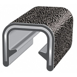 Trim-Lok Edge Trim,250 ft L,Black, PVC, 7/32 in W 150B2X1/16-250