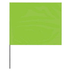 Presco Marking Flag,Lime Glo,Blank,PVC,PK100 4536LG-200