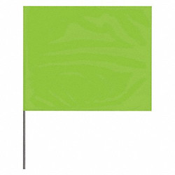 Presco Marking Flag,Lime Glo,Blank,PVC,PK100 4536LG-200