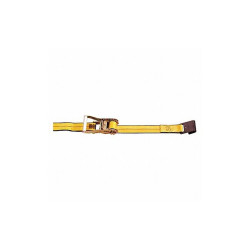 Kinedyne Tie Down Strap,Flat-Hook,Yellow 512020GRA