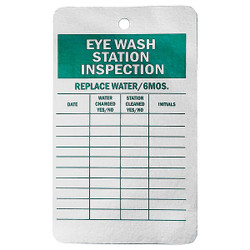 See All Industries Eye Wash/Shower Record Tag,Aluminum,PK25 TUF-EYE