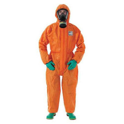 Ansell Coveralls,2XL,Orange,Non-Woven Lam,PK6 OR50-T-92-111-06