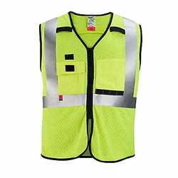 Milwaukee Tool Safety Vest,Polyester,Yellow,4XL/5XL 48-73-5204