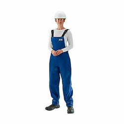 Ansell Breathable Blue Bibbed Poly Overall,4XL  66-672