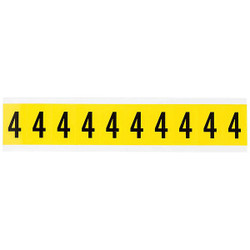 Brady Number Label,4,1-1/2in.Hx7/8in.W 3430-4
