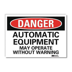 Lyle Danger Sign,5inx7in,Reflective Sheeting U3-1120-RD_7X5