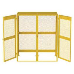 Jamco Cylinder Storage Cabinet, Yellow, Steel CV102YP
