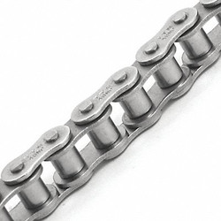 Tritan Roller Chain,10ft,Riveted Pin,SS 60-1SS X 10FT