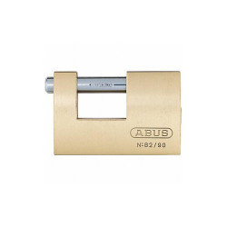 Abus Keyed Padlock,1 3/8 in,Rectangle,Yellow  82/90 KD