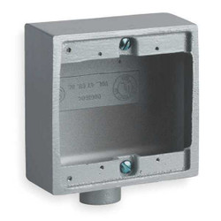 Hubbell Killark Weatherproof Box,2Gang,Iron 2FS-2M