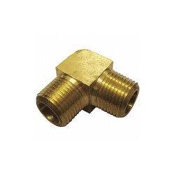 Manufacturer Varies 90 Elbow, Brass, 3/8 in Pipe Size, MNPT 6AYT4