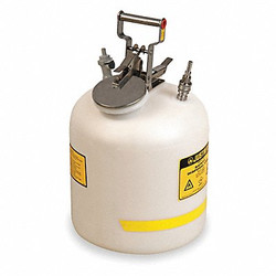Justrite HPLC Waste Can,5 Gal.,PTFE and EDPM BY12755